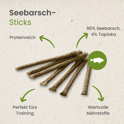 Seebarsch-Sticks: 100g
