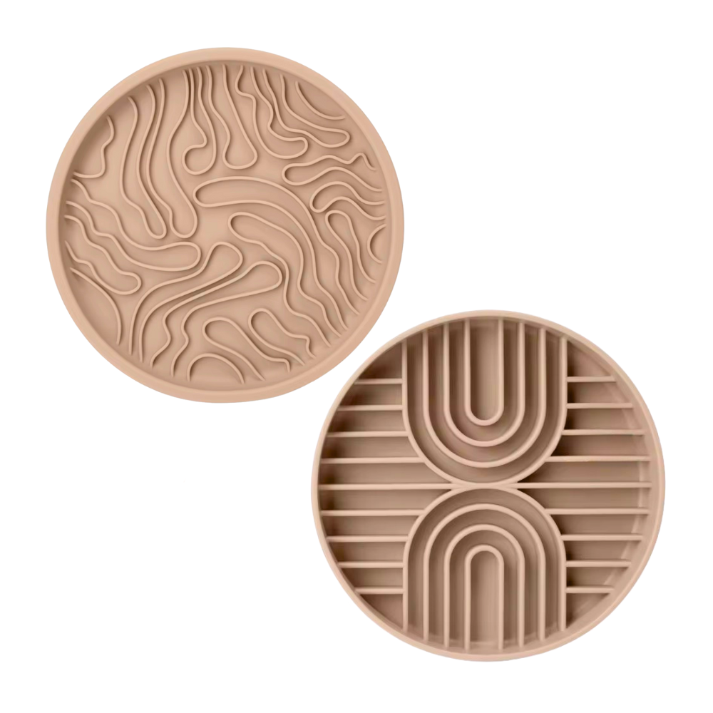 2-in-1 Anti Schling Napf & Schleckmatte WATER Nude